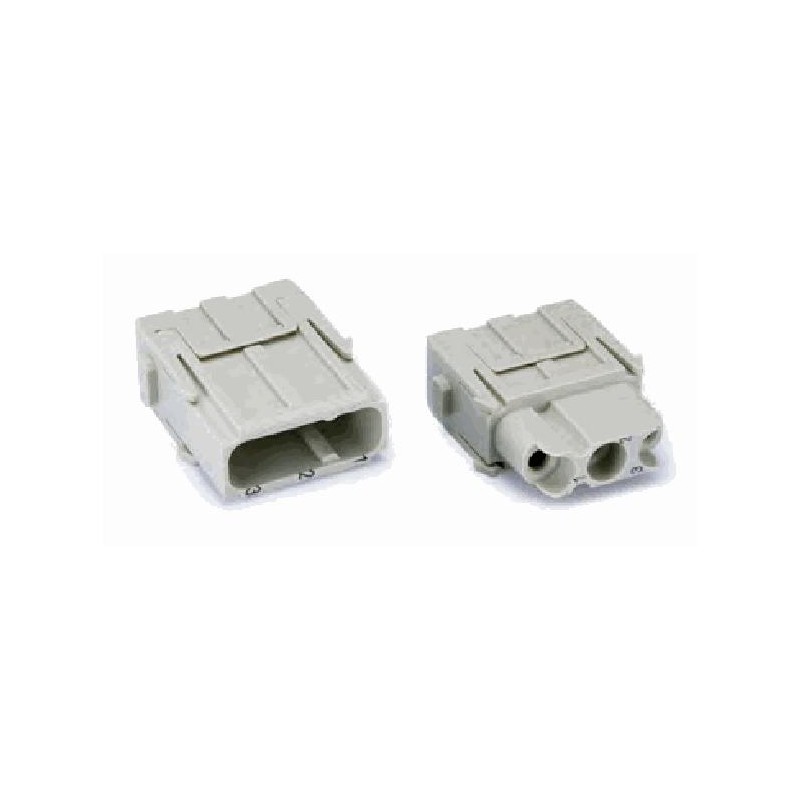 Insert HM modulaire, Raccordement à Sertir, mâle, 3 pin, 40A, Polycarbonate 
